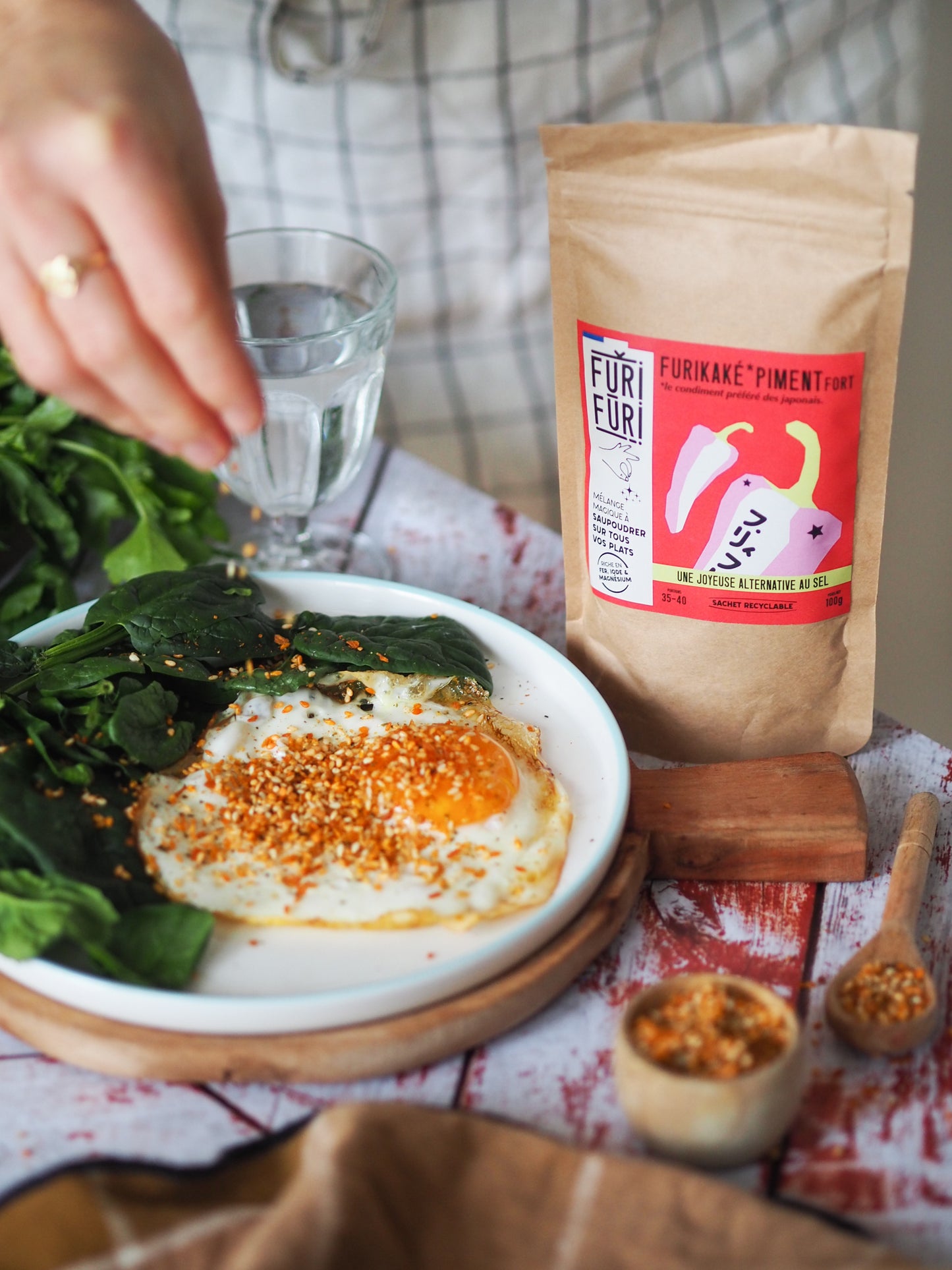ECO-RECHARGE FURIKAKE PIMENT FORT DUO - Alternative au sel - Condiment sésame & algues
